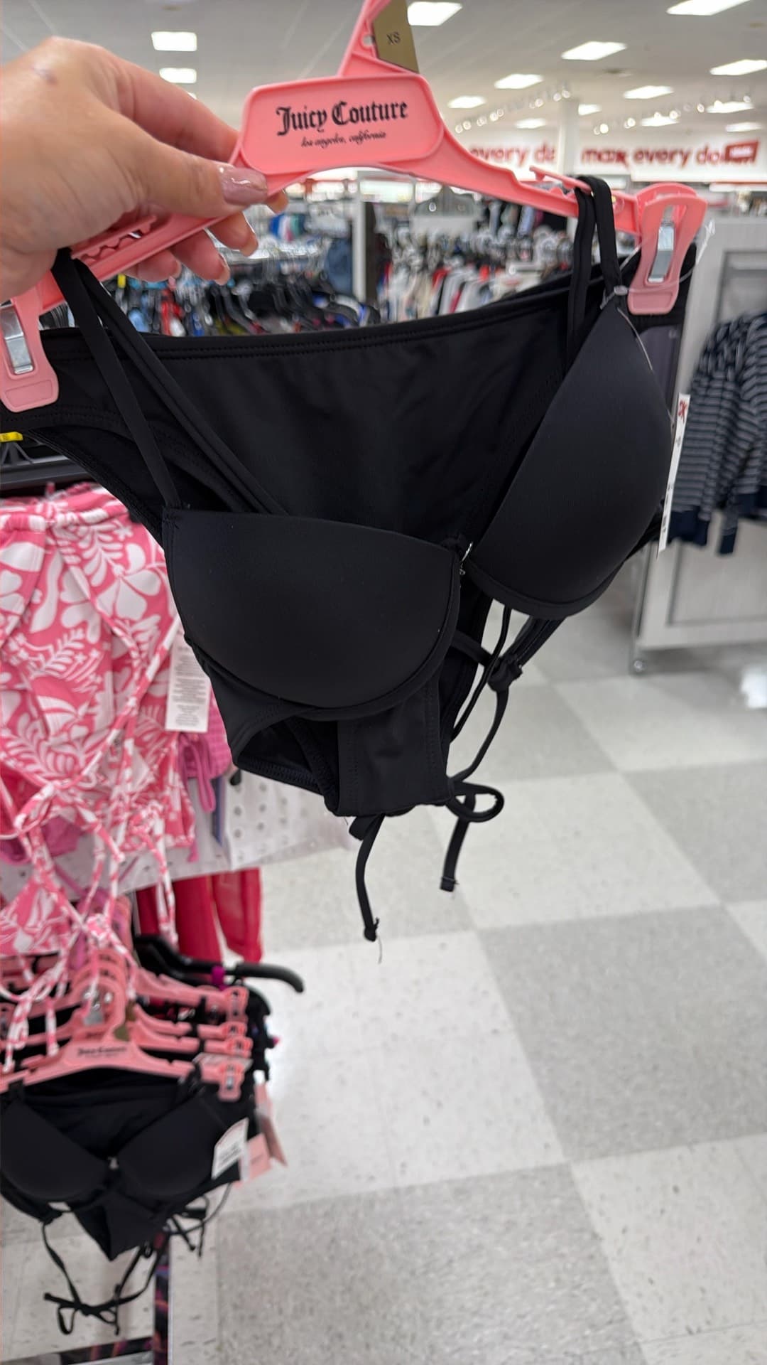 Чёрный купальник Juicy Couture