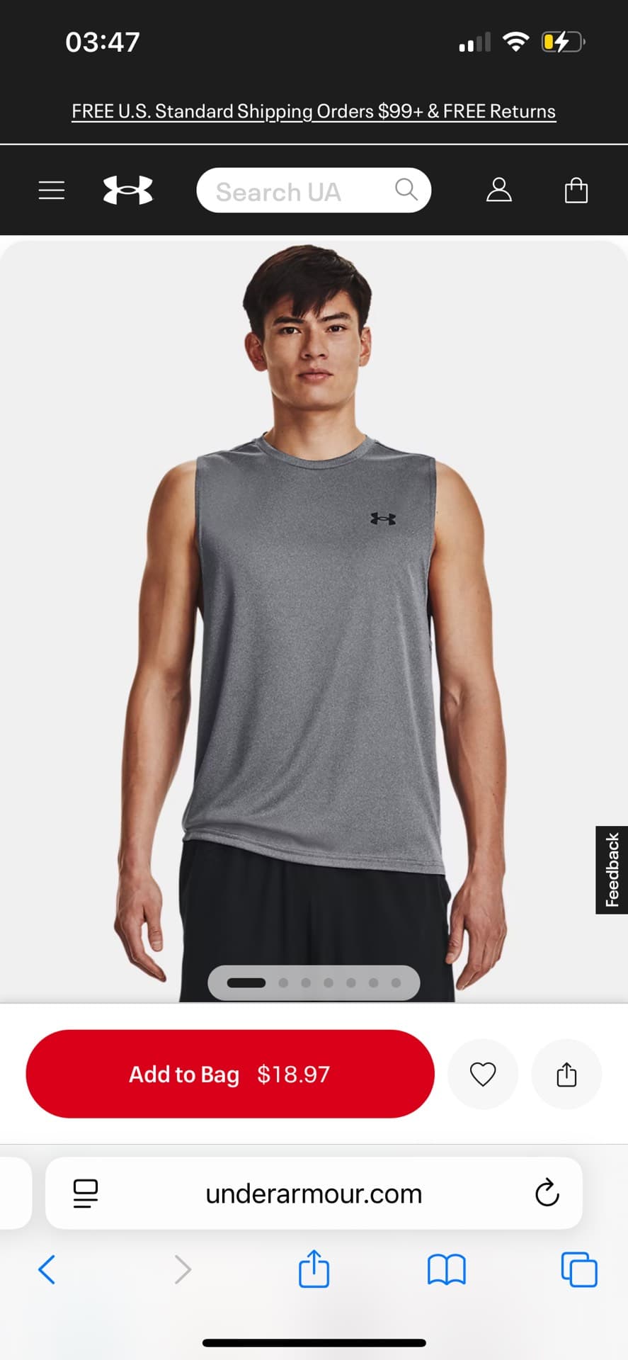 Майка Under Armour для спортивных тренировок