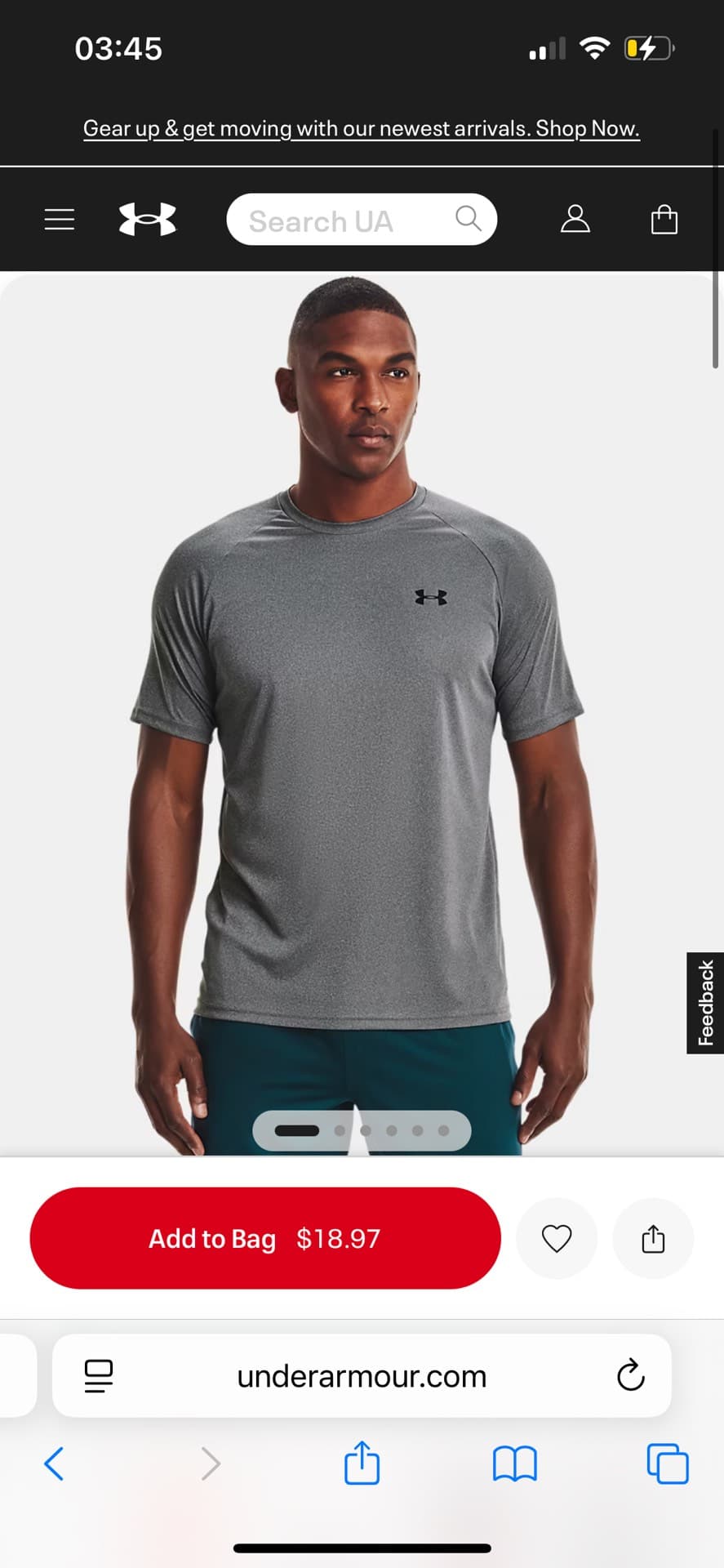 Футболка Under Armour для активных тренировок