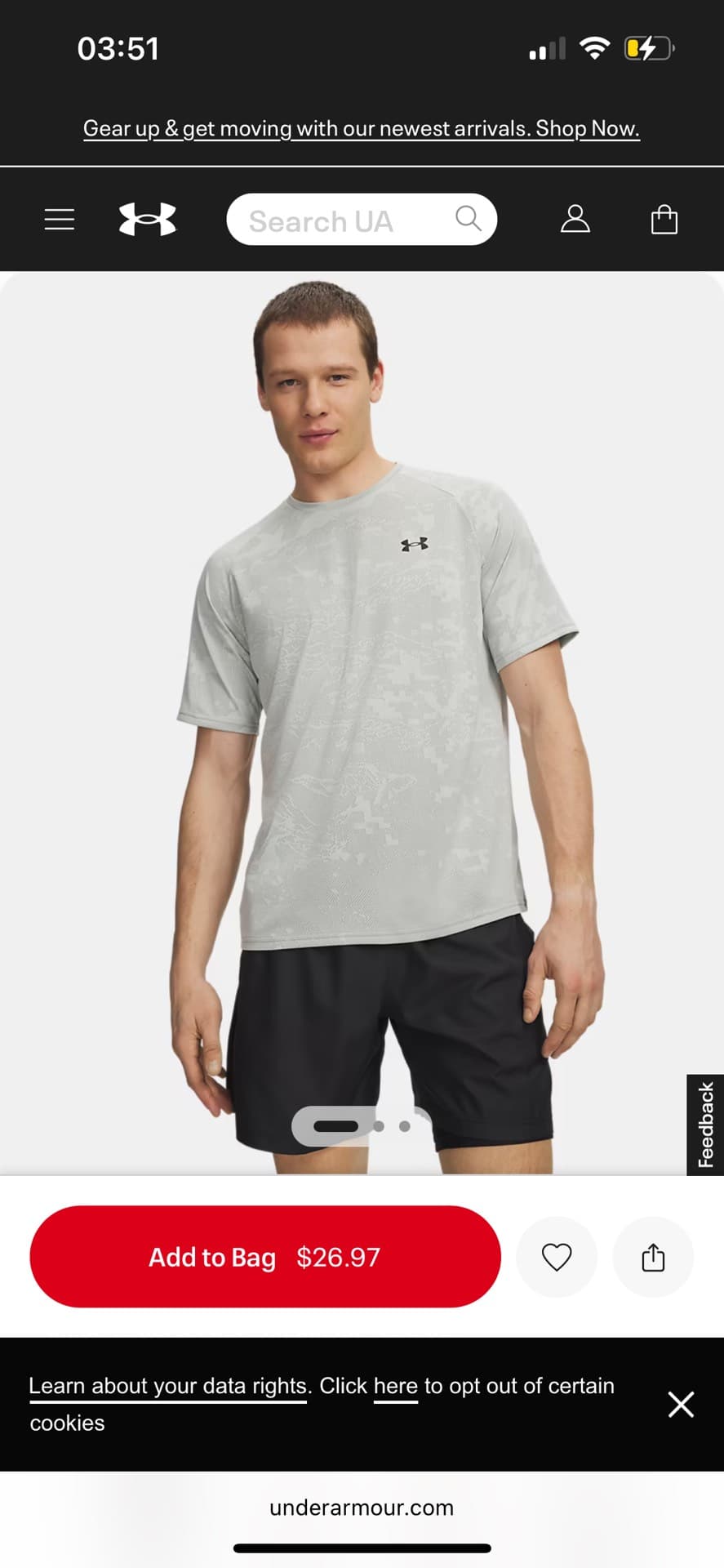 Футболка Under Armour для тренировок