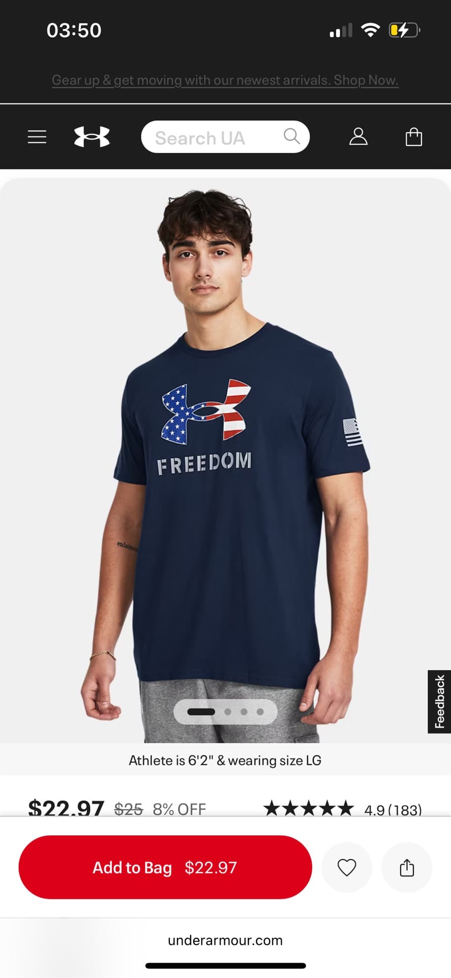 Футболка Under Armour Freedom