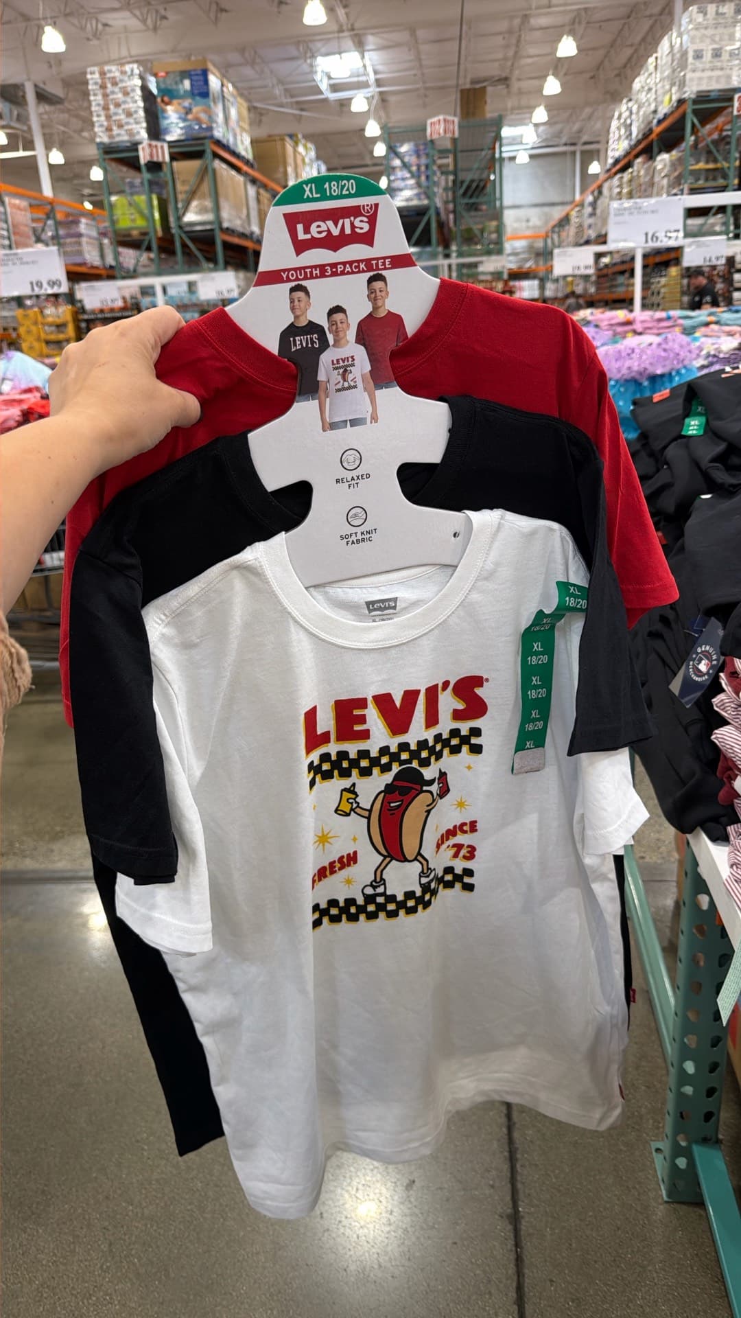 Футболка Levi's для молодежи в комплекте из 3 штук