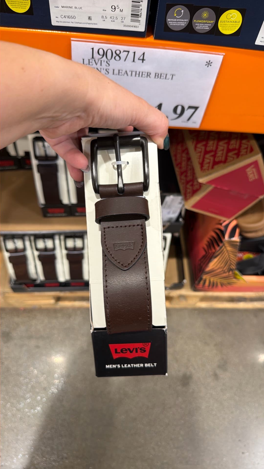 Кожаный ремень Levi's для мужчин