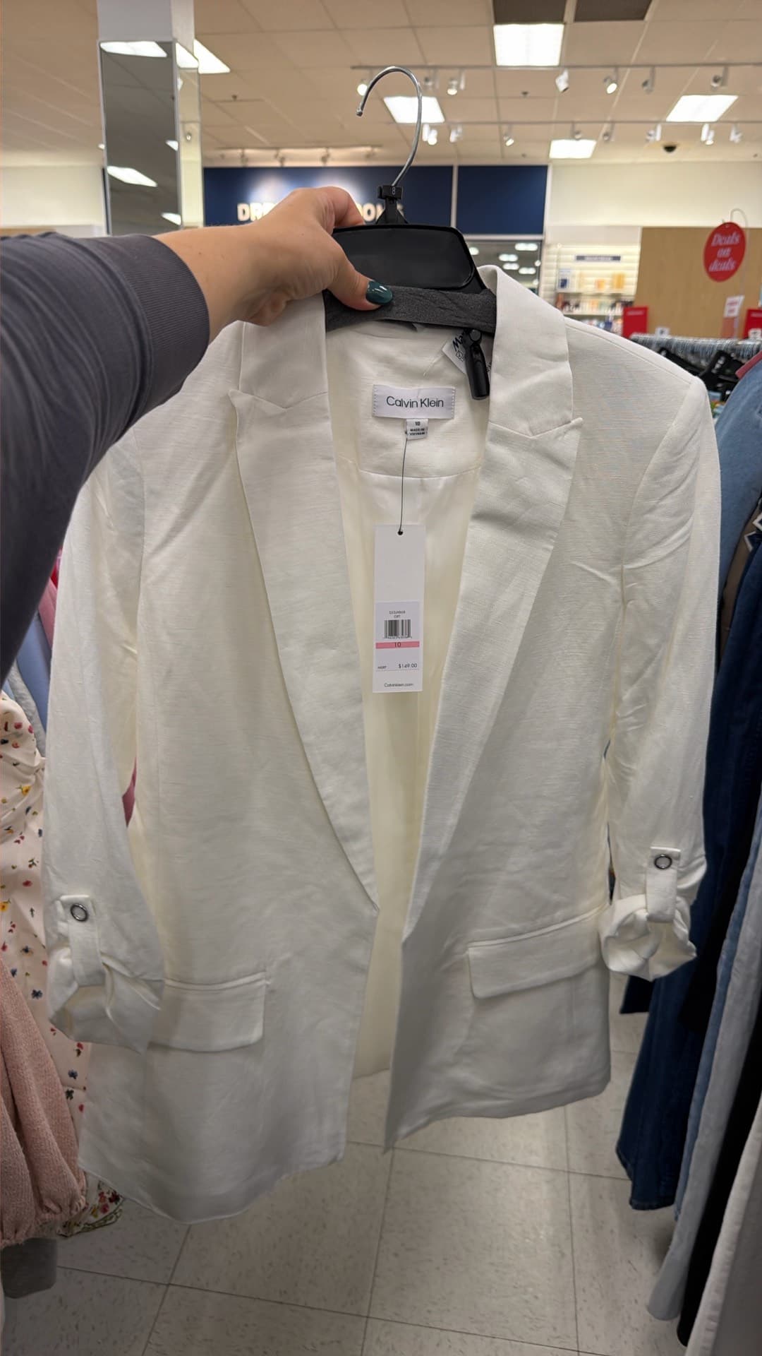 Белый блейзер Calvin Klein
