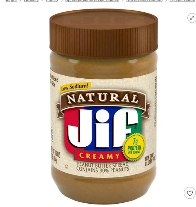 Кремовая арахисовая паста Natural Jif