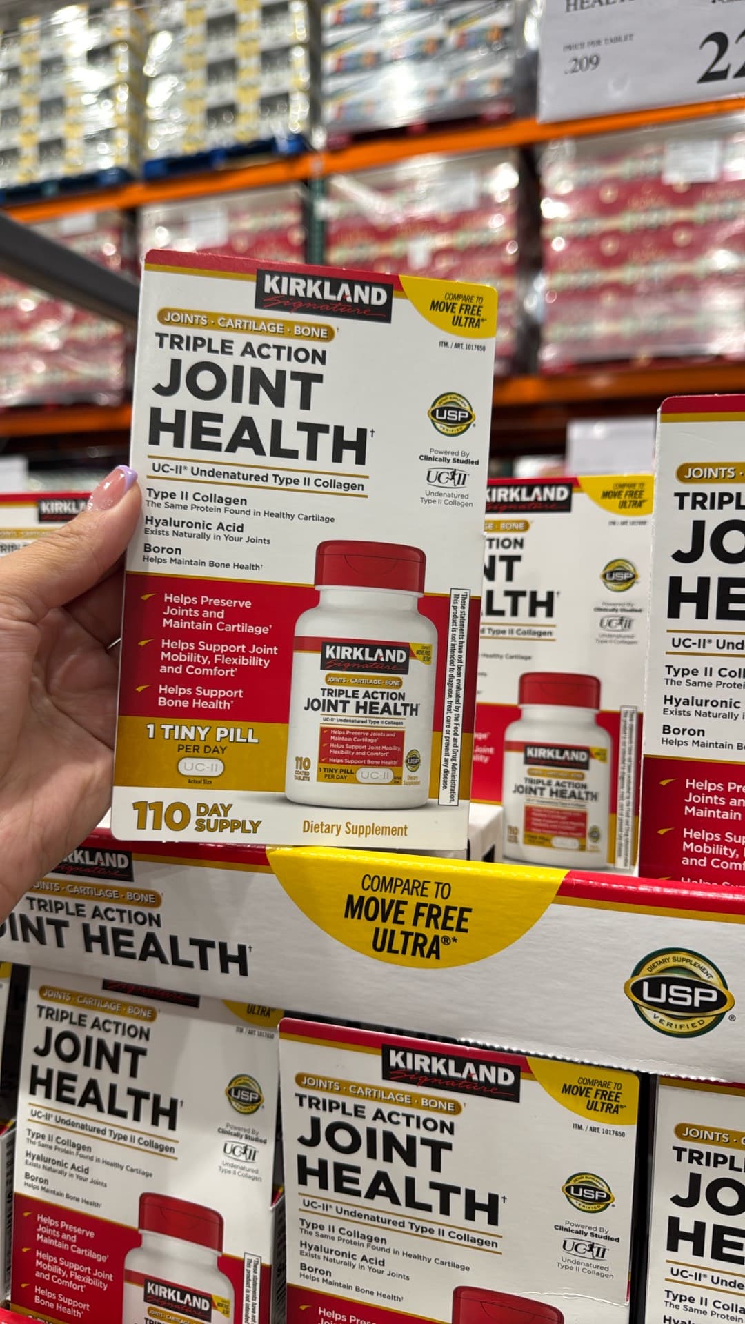 Тройное действие для здоровья суставов Kirkland