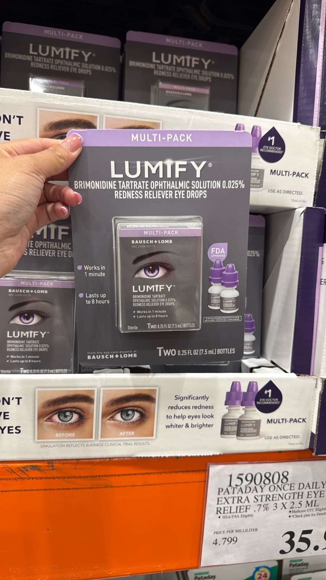 Капли для глаз LUMIFY от покраснения